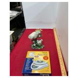 Glass Digital Kitchen Scale and Porcelain Bird
