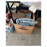 Net Game and Throw Blankets Box Lot