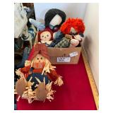 Box of Raggedy Ann Folk Art Dolls