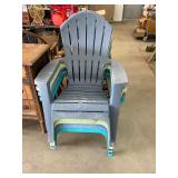 4 Outdoor Plastic Andirondack Chairs