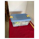 Box of Fishing Worms & Lures