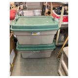 2 Rubbermaid Storage Totes