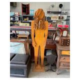 Wooden Woman Statue