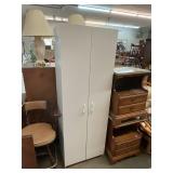 White Storage Cabinet 24"X17"X70-1/2"