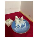 Ceramic Angels & Pedestal Plate