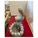 Concrete Pelican Bird Bath