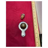 Antique Strainer and Clam Wine Bottle Stopper