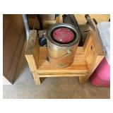 Paint Can & Wooden Stand