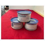 3 8oz Oyster Cans