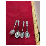 4 Silver Plate Serving Spoons