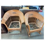 2 Antique Wicker Chairs