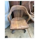 Antique Rolling Desk Chair