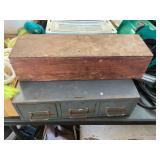 Metal Cabinet Industrial & Wooden Box with Nails