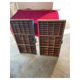 2 Antique Printer Trays