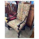 Antique Floral Upholstery Chair