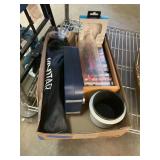 Assorted Tripod, Tapes, Fan, Box Lot