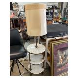Vintage Lamp, 3 Shelf End Table