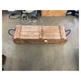 Wooden Military Missile Crate Case 12"X8"X37"