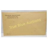 Vintage United States Mint Treasury Department Env