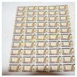 Rare Vintage Stamp Sheet Featuring Iconic Historic