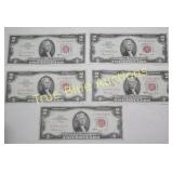 Rare Collection of Vintage $2 Bills - Unique Histo