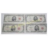 Rare Collection of Vintage Five Dollar Bills - His