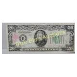 Rare 1934 $20 United States Note - Collectible Cur