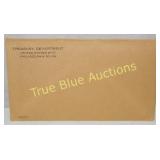 Vintage 1962 U.S. Mint Treasury Department Envelop