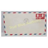 Vintage 1947 Airmail Envelope - U.S. Postage Stamp