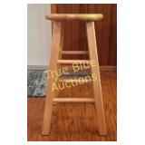 Solid Wooden Bar Stool with Minimalist Design