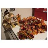 Fall Harvest D©cor Set with Scarecrow Dolls and G