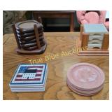Assorted Coaster Set with Wooden Stand