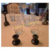 Assorted Glassware and Candle Holders Set