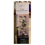 Mainstays 10-Tier Narrow Shoe Rack