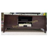 Contemporary TV Stand with Dual Sliding Doors and