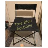 Foldable Black Camping Chair with Backrest