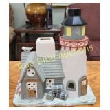 Stoney Harbor Lighthouse-Themed Ceramic Candle Hol
