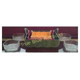 Colorful Ceramic Serving Bowls Set