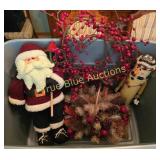 Snowman and Christmas Floral Arrangement