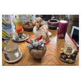Assorted Decorative Candle Holders and Figurines