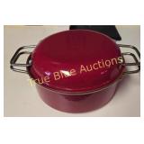 Vintage Red Cookware Set with Assorted Kitchen Ute