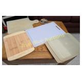 Cutting Boards and Food Storage Set with Bamboo an