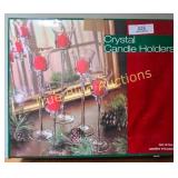 Elegant Crystal Candle Holders Set - Perfect for A