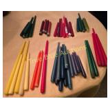 Assorted Color Taper Candles Collection