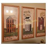 Rustic American Barn and Chapel Trio " Framed Ar