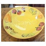 Hand-Painted Ceramic Spaghetti Bowl, Casserole Dis