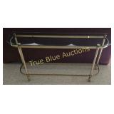 Brass and Glass Console Table with Elegant Design