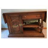 Expandable Wooden Buffet Cabinet with Storage