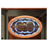 Oval Stained Glass Window Panel
