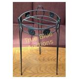 Metal Plant Stand with Sunflower Accents
